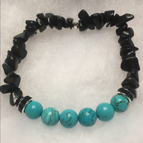 PeaceFrog Jewelry - Black Jasper Turquoise Magnesite Bracelet